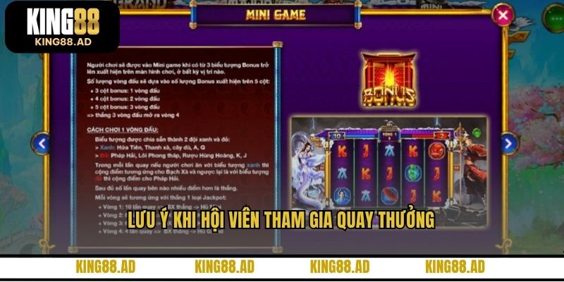 Lưu ý khi hội viên tham gia quay thưởng